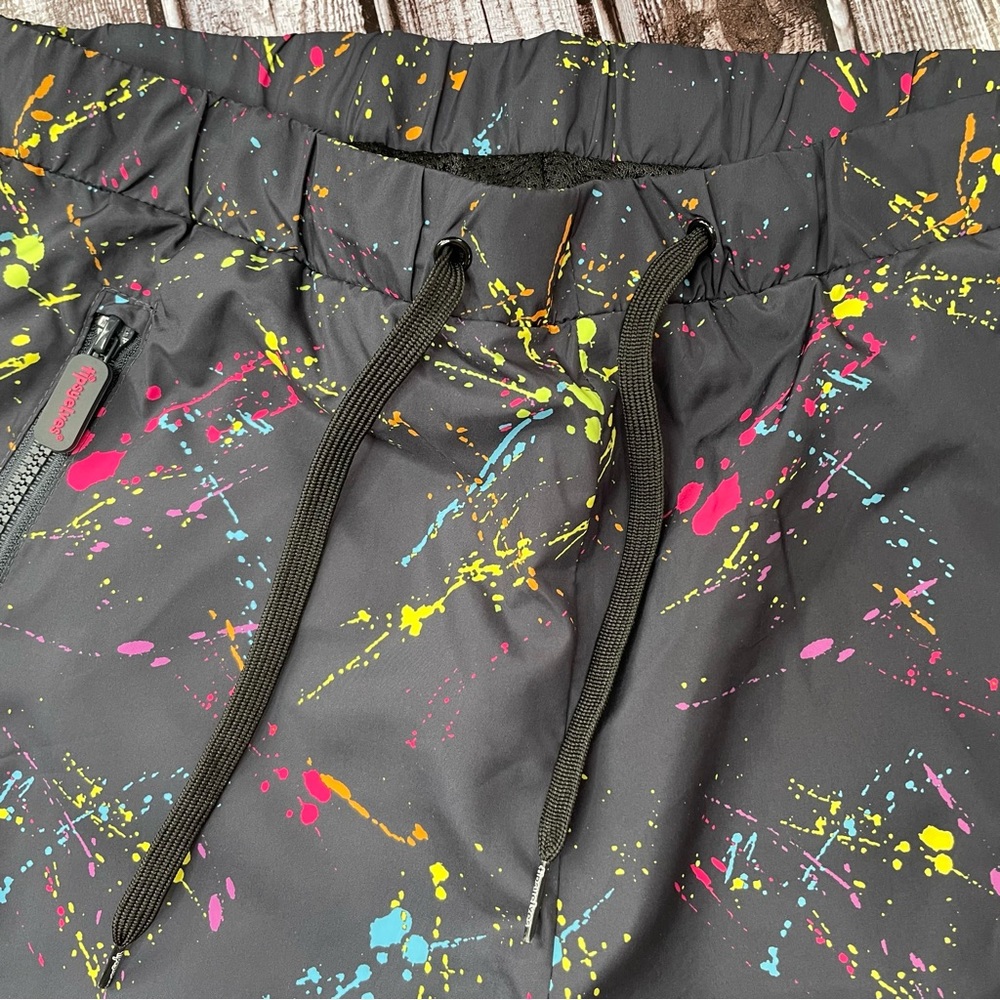 Tipsy Elves Neon Nightcrawl Windbreaker pants NWOT Unisex size Medium - Picture 3 of 9